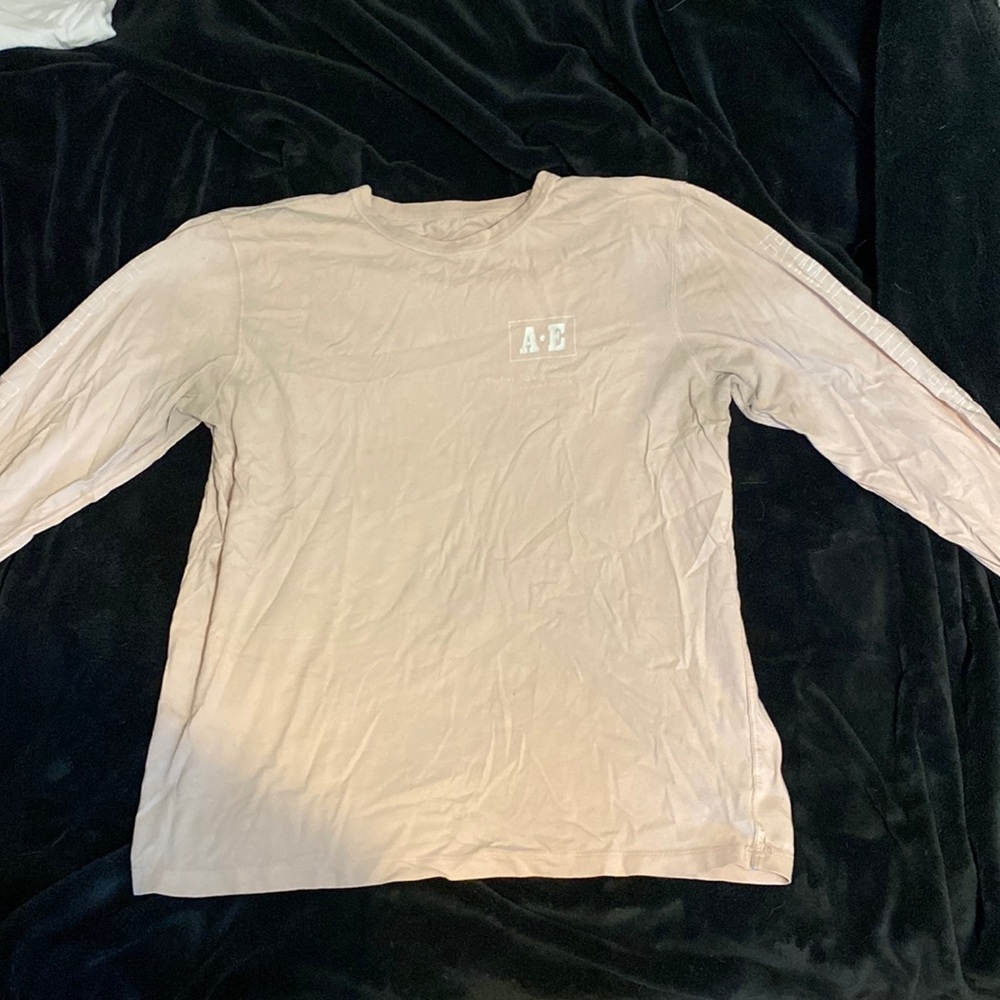 Light Pink, Long Sleeve American Eagle Shirt